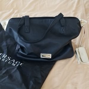 Versace black soft leather bag